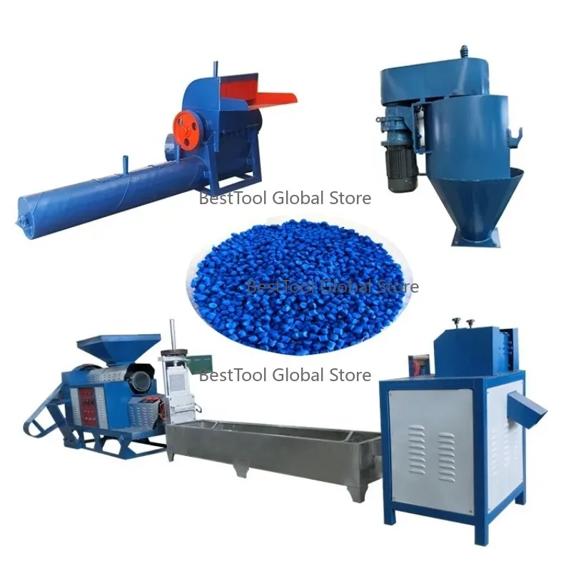 Full-auto-matic Waste Plastic Recy-cling Machine Or Sm-all Plastic Gran-ulator