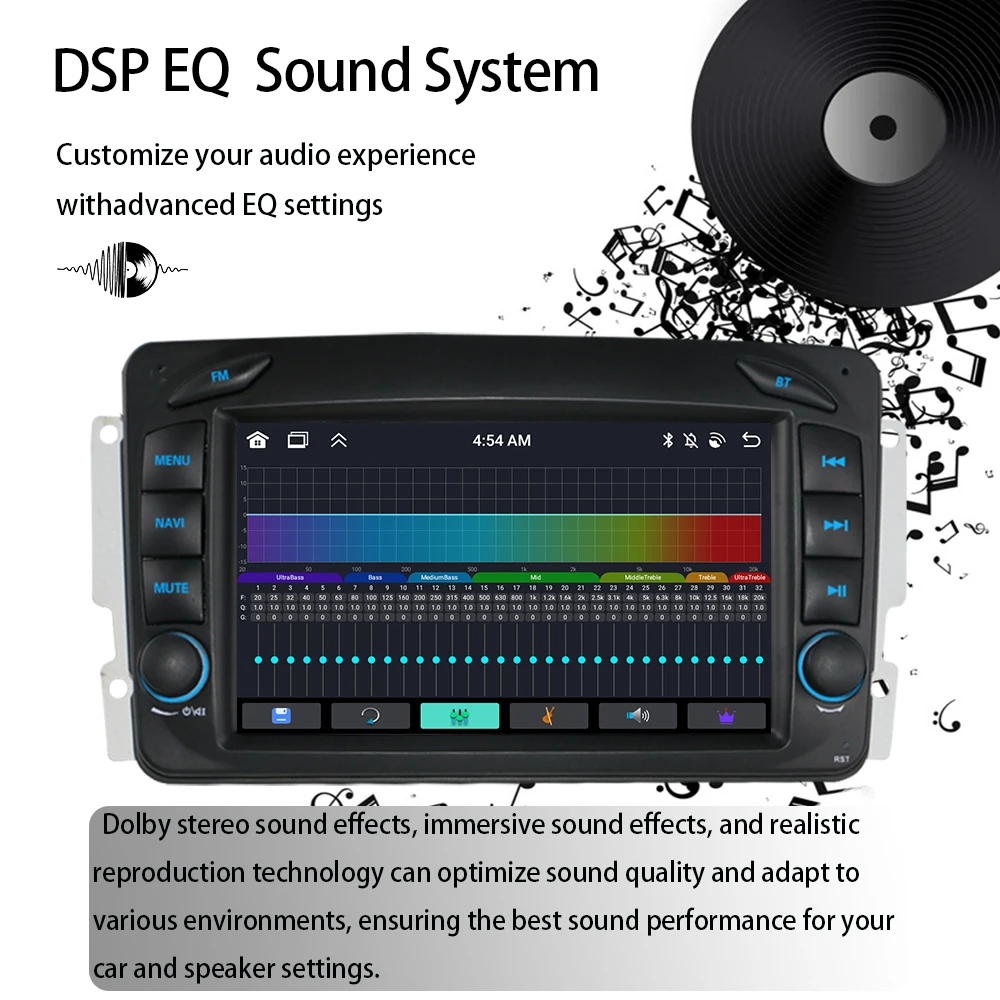 مشغل وسائط متعددة أندرويد 14 مقاس 8 بوصات لسيارة Mercedes Benz W209 C-Class C180 C200 CLK200 GPS 2 Din Carplay Auto #2