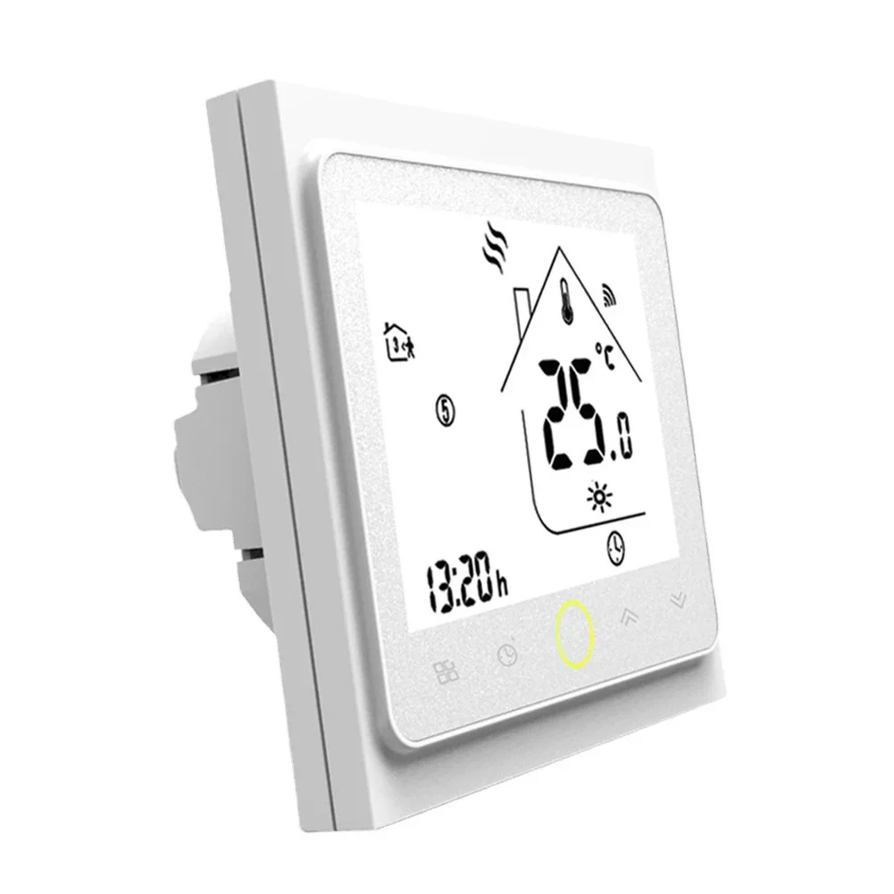 Smart WiFi Floor Heating Control Device with Remote Management and Accurate Indoor Outdoor Temperature Display