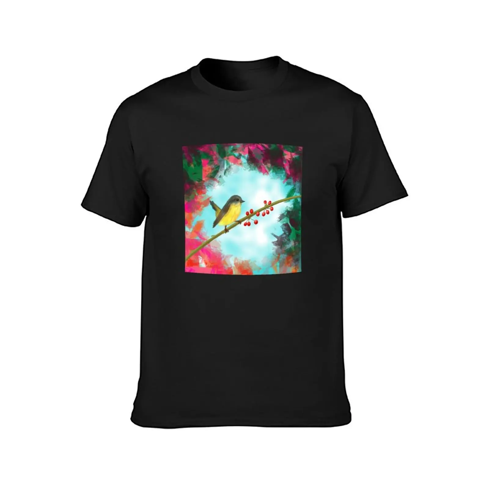 Cute little birdy in Spring blossom T-Shirt plus sizes boys whites mens graphic t-shirts hip hop