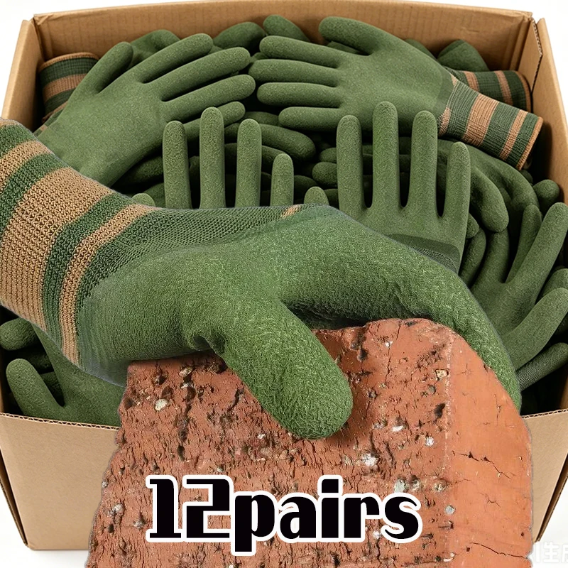 Wear Resistant Gloves Rubber Material Durable Thorn Proof Protection Gloves Breathable Waterproof Construction Automotive Repair