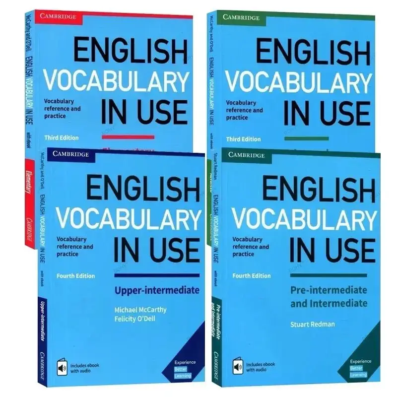4 tomy Cambridge English Vocabulary in Use: Pre/Upper/Elementary/Advanced z audio, darmowa wersja kolorowa