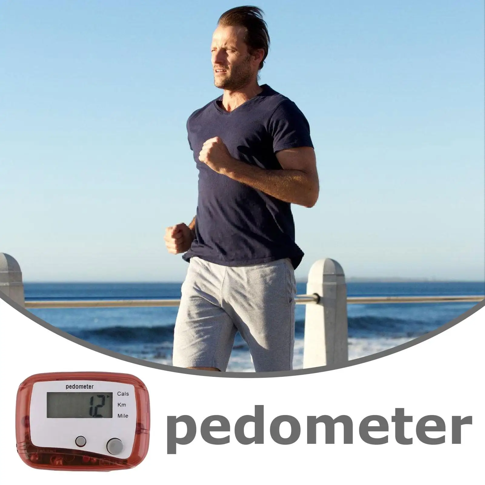 Pedometer for Walking Portable Sports Walk Meter Senior Steps Counter for Sports Running Training Hiking Backpacking Travel