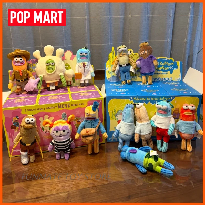 

POP MART In Stock Bikini Bottom Buddies Plush Blind Box Toys Bag Pendant Dolls Decorations Toys Surprise Mystery Box Gifts