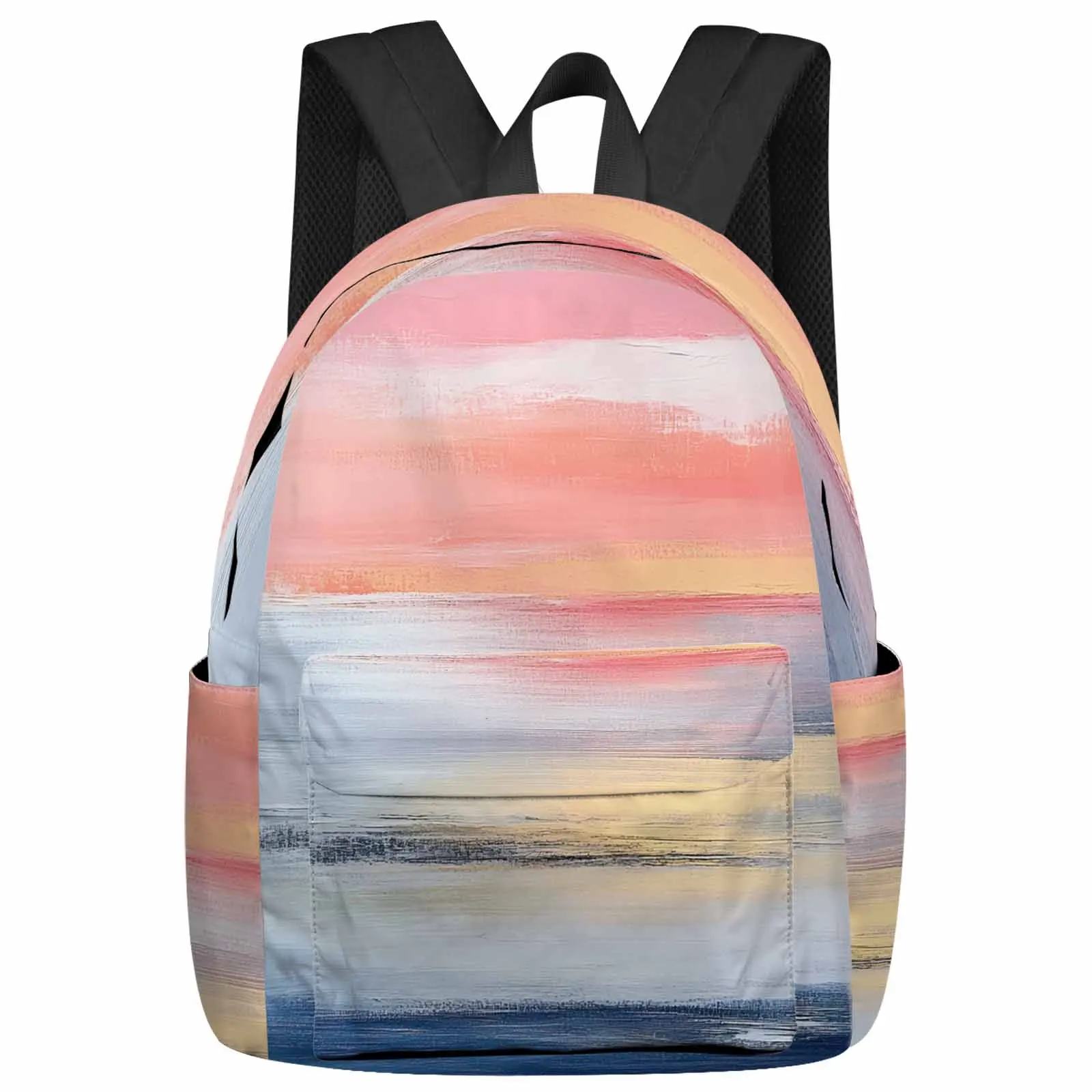 

Brush Gradient Large Capacity Backpack Men Laptop Bags High School Teen College Girl Student Mochila