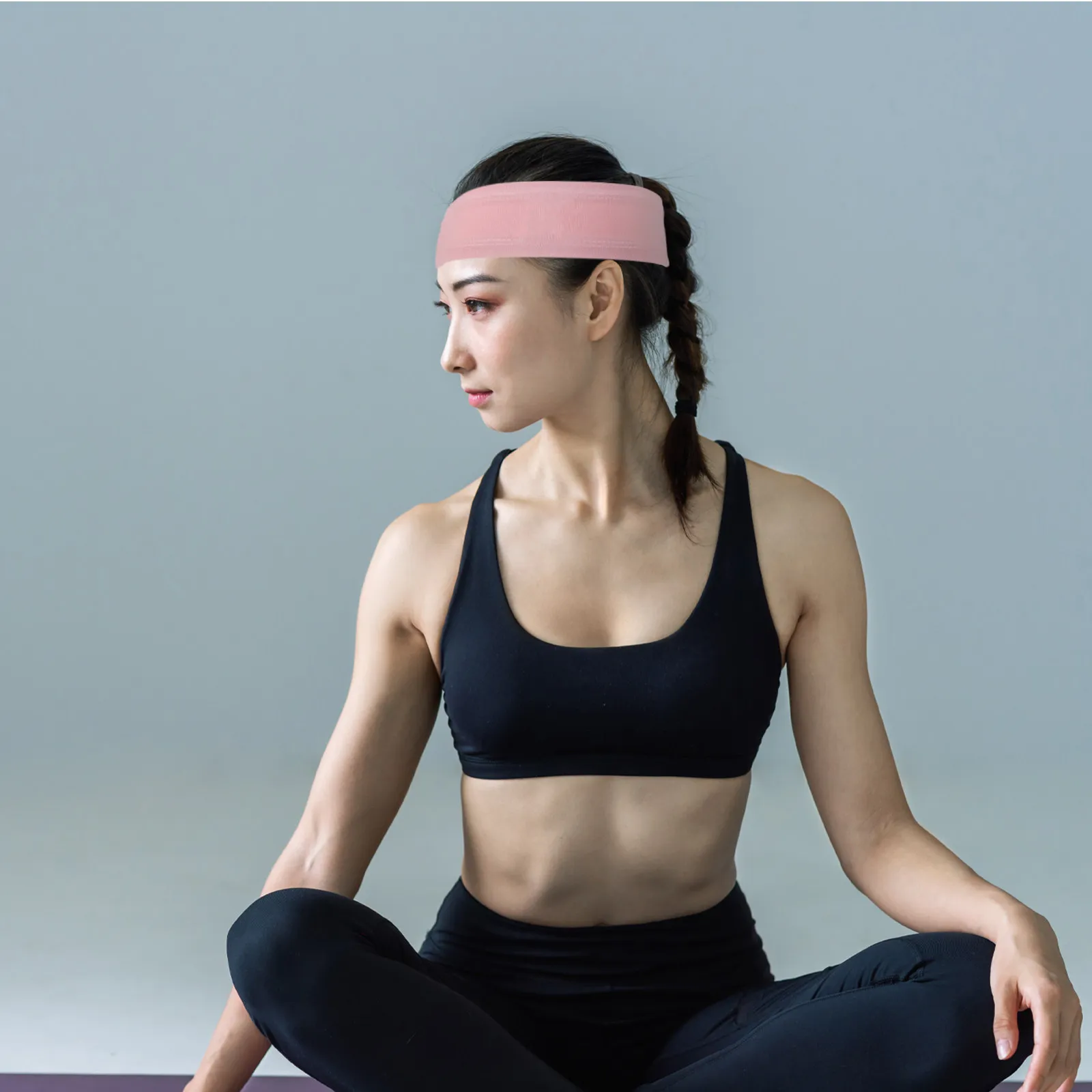 Sports Headbands 2 Pack Sweat Resistant Non Slip Quick Dry Breathable for Running Yoga Gym Cycling Hiking