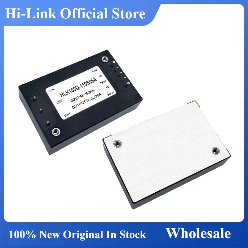 

Hi-Link 100W DC DC Brick Module Power Supply 100Q-110S05A Isolated Voltage Regulator 110V to 5V 20A Single Channel