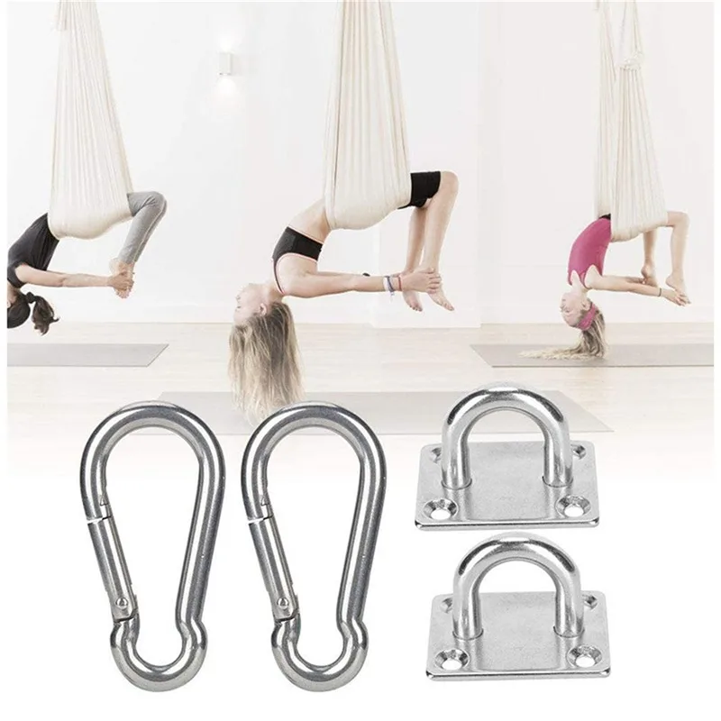 

2Pcs Stainless Heavy Duty Ceiling Hook Wall Mounted Hook For Yoga Swings Hammocks Bracket Hardware Tool Square Diamond Shape