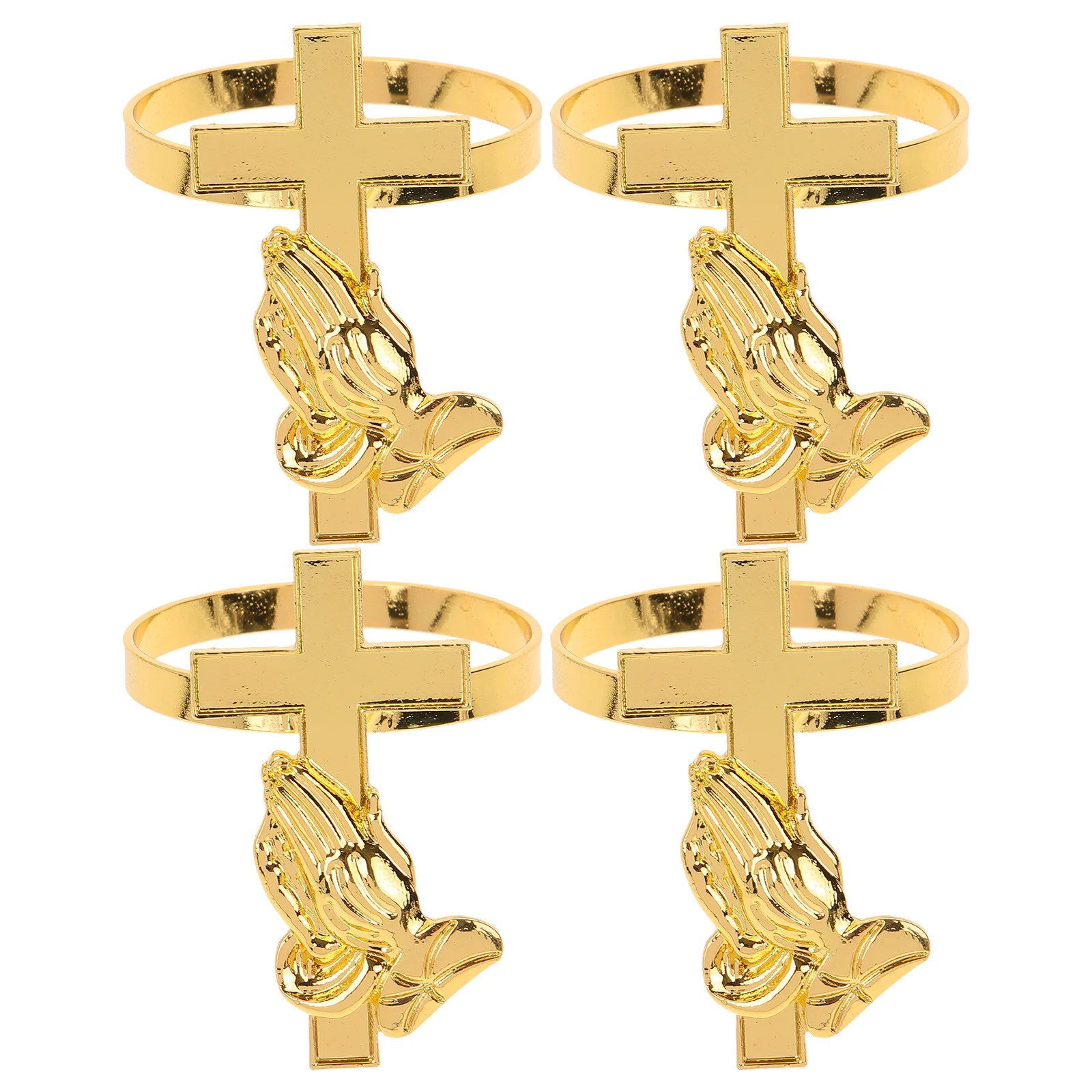 

4 Pcs Napkin Rings Metal Serviette Holders for Thanksgiving Christmas Napkin Holders For Cloth Napkins Party Table Decorations