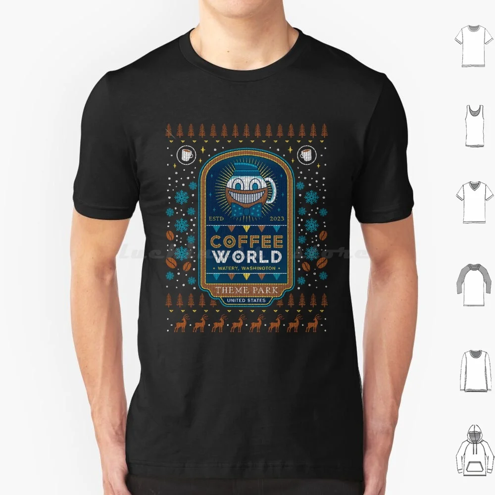 Watery Coffee World Ugly Sweater T Shirt Big Size 100% Cotton Alan Wake Cauldron Lake Bright Falls Video Game Video Games