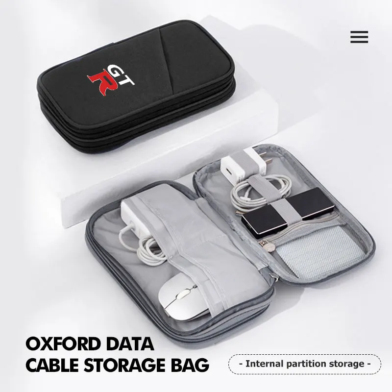 Travel Data Cable Organizer Pouch Carry Case Portable Storage Bag For Nissan GTR NISMO JDM R32 R33 R34 Teana Skyline Kawasaki view 2