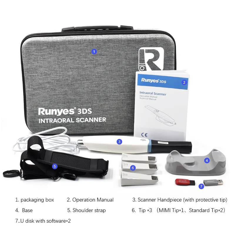 Dental Intraoral 3D Scanner Runyes V3 3.0 Pro, CMD CAD Orthodontic Restoration