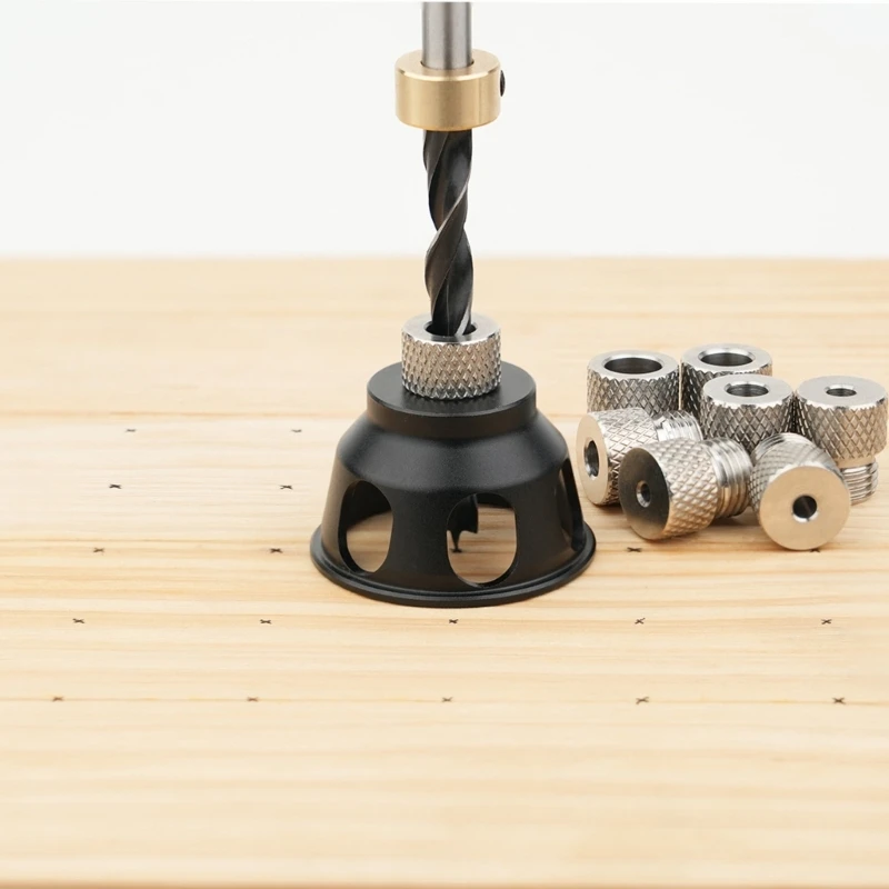 517A Guía perforación vertical posicionador carpintería recta Puncher Locator Jig