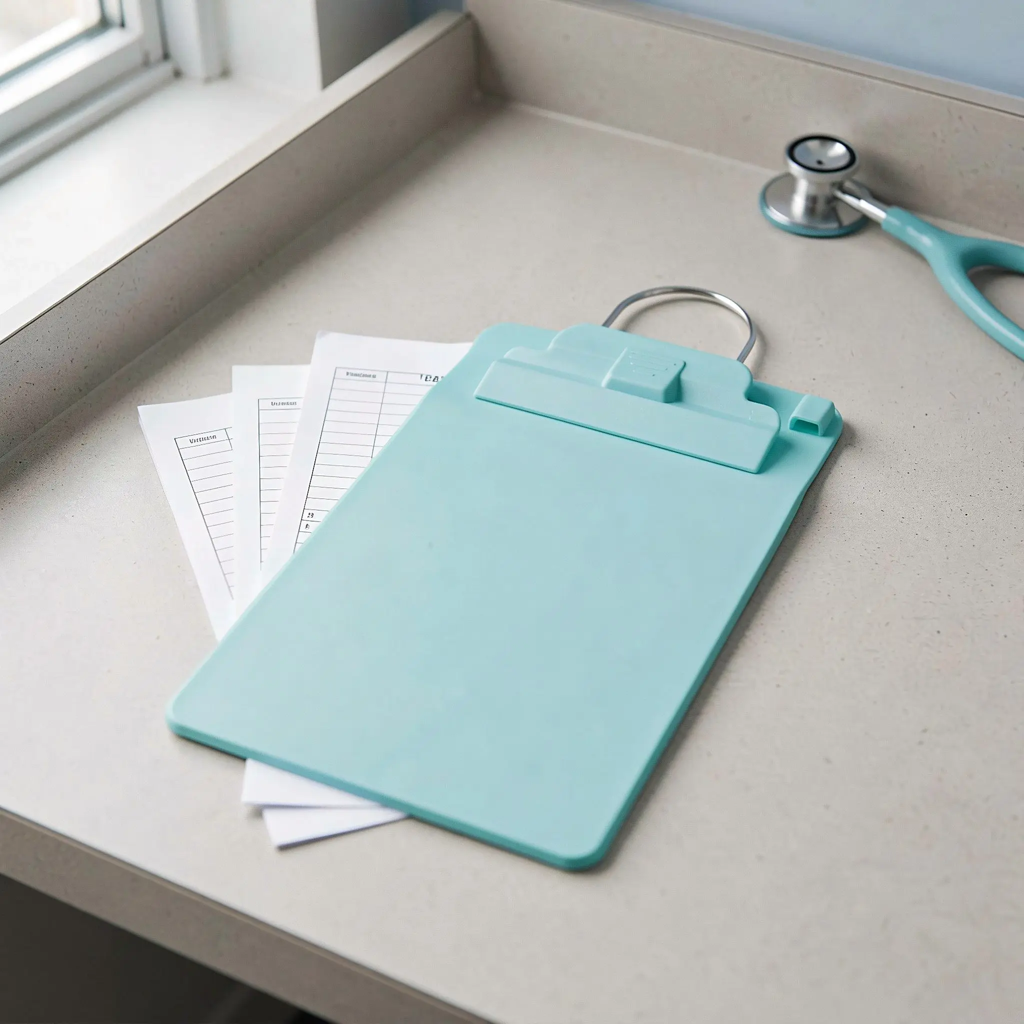 A5 Nurse Clipboard 2Pcs Plastic Medical Record Folder with Hook High Capacity Hanging Document Board for Clinic Nursing Station