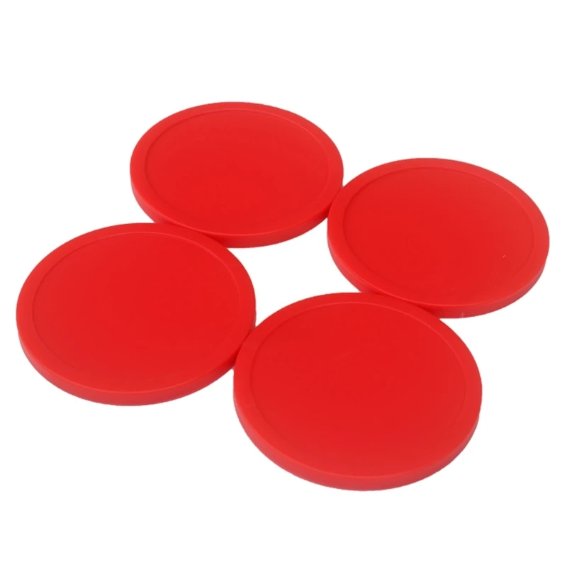 5Pcs Home Air Hockey Pucks 3inch Heavy Replacement Pucks Plastic Round Hockey Pucks for Playrooms Gamings Table