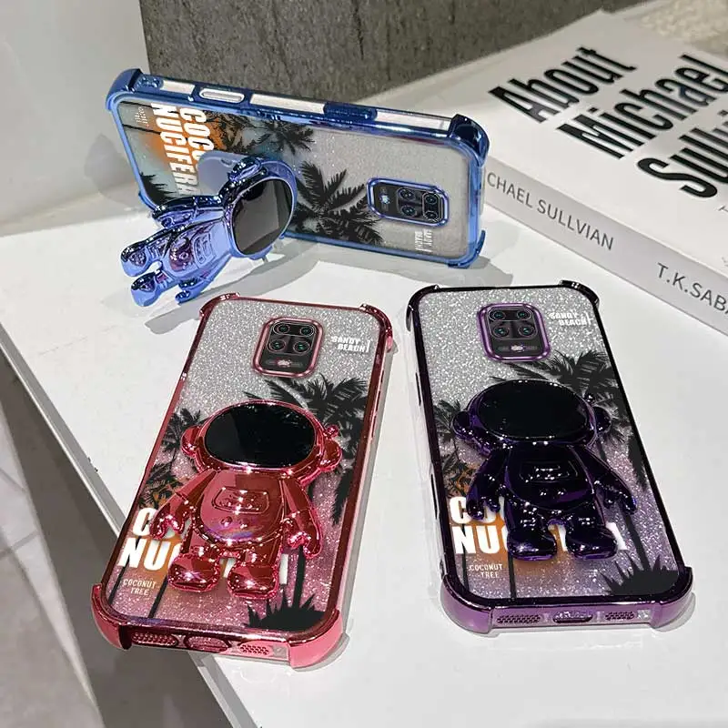 Coconut trees at sunset Lightweight And Stand Premium Flexible Case For Redmi Note 9Pro Perfect For Casual Featuring Redmi Note