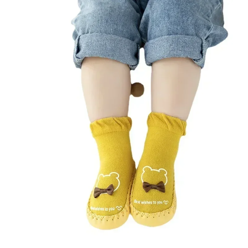 6-18Month Baby Infant Shoes Sock for Boy Girl Leather Anti Slip Super Soft Bottom Cute Toddler Learning Walk Socks