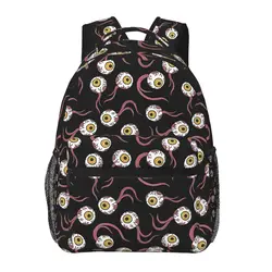 Back To School Swimming Eyeballs Yellow Kawaii Cool Backpack School Boy Girl Travel Backpack