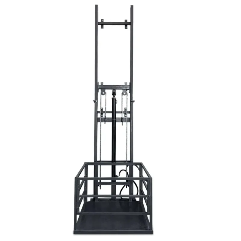 Household electric hydraulic freight elevator small rail lifting
