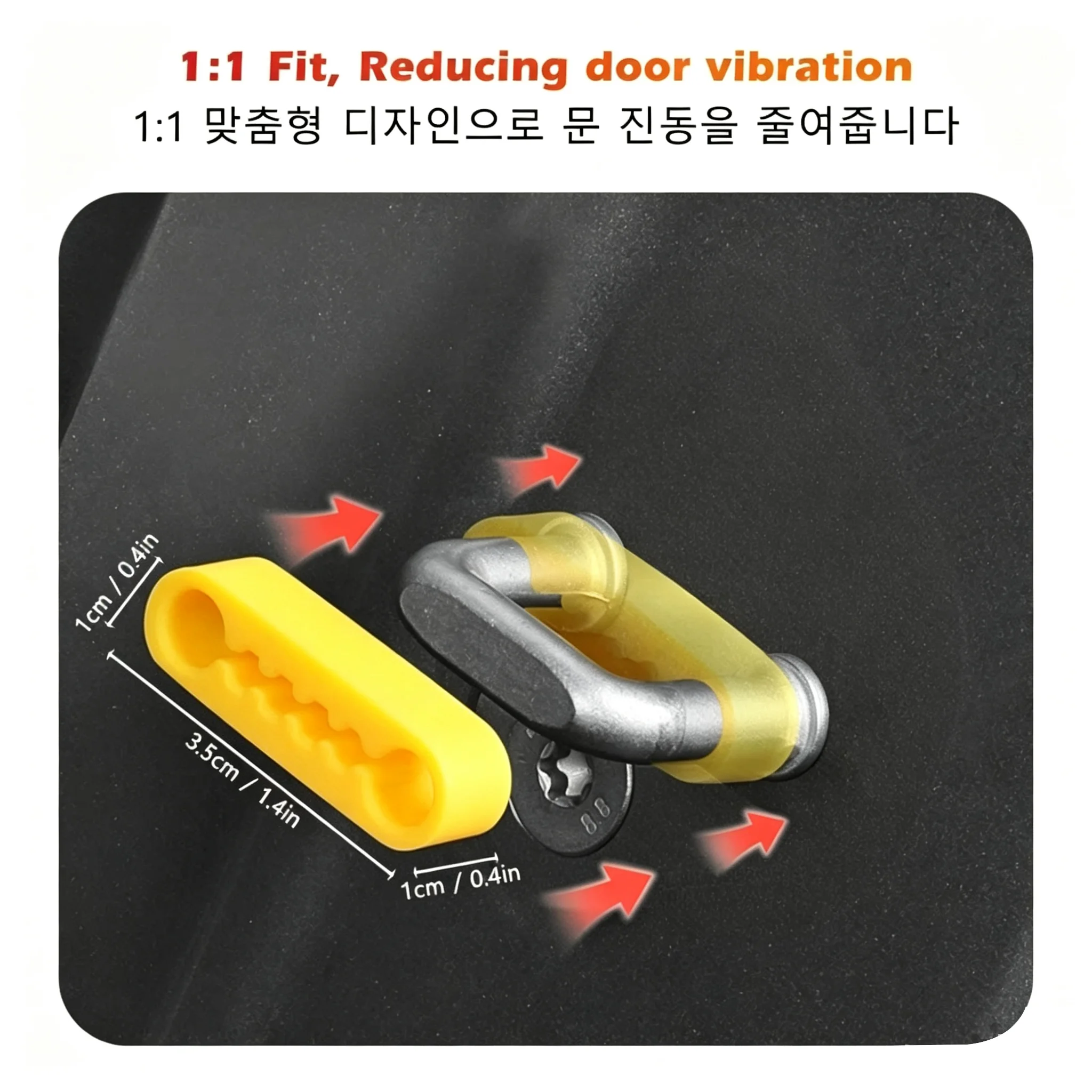 Car Door Shock Absorber Universal Car Door Buckle Soundproof Deadener Damper Cushion Anti-Vibration Buffer Pad for Most Cars