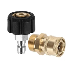 Pressure Washer Adapter Set M22-14/15 to 1/4 Inch Universal Swivel Pressure Washer Hose Connector for Garden, Home Cleaning