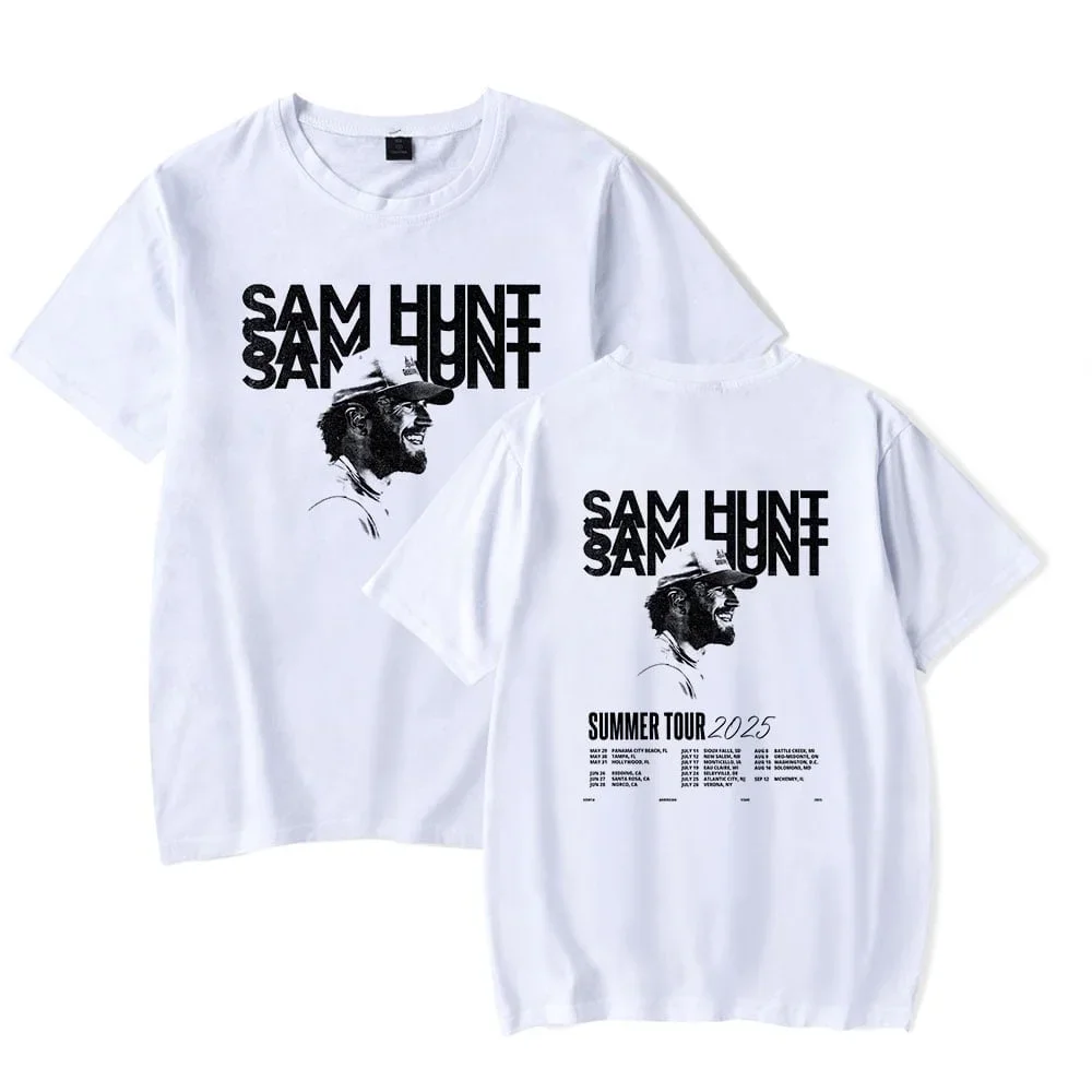 Sam Hunt Tour 2025 Merch T-shirt summer popular printed pure cotton short sleeved unisex fashion street wear