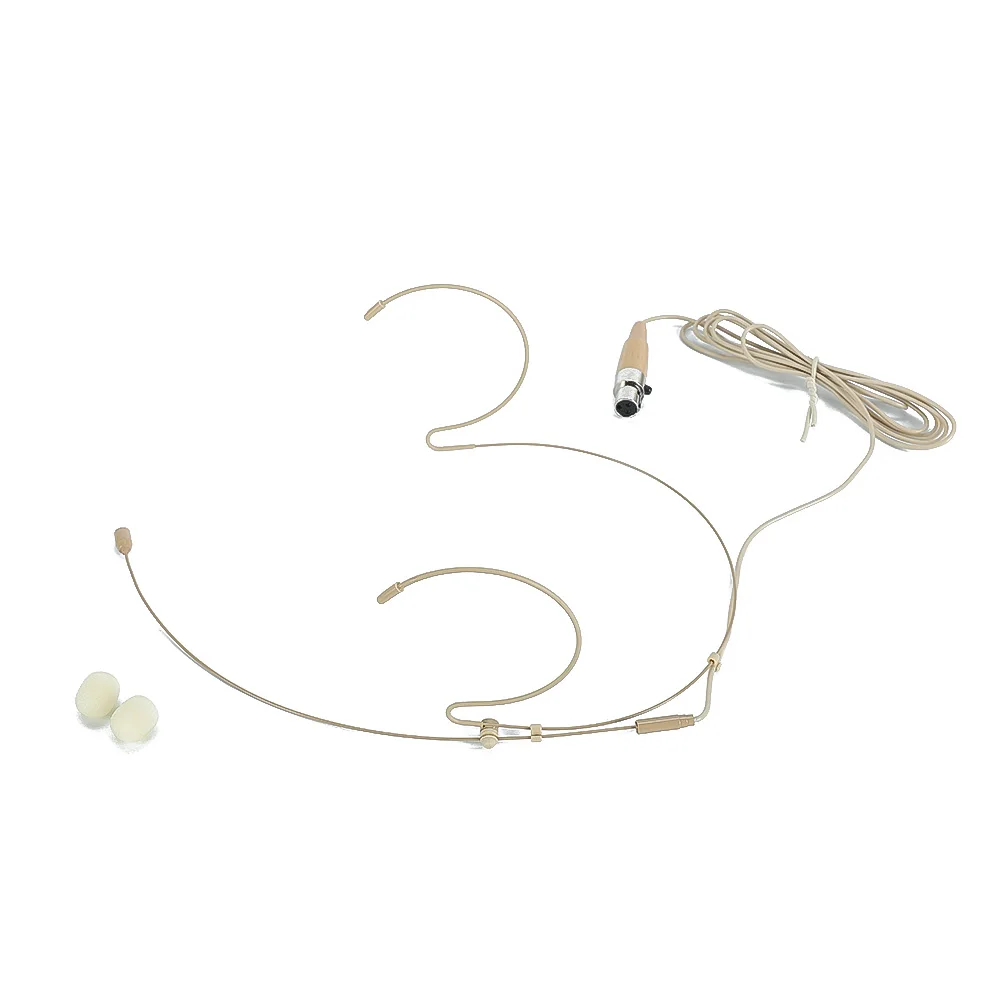 Headworn Headset Mic High Quality 1Set Φ4.0 Mm 1.2m 100-20KHZ Microphone Omnidirectional With Microphone Cover