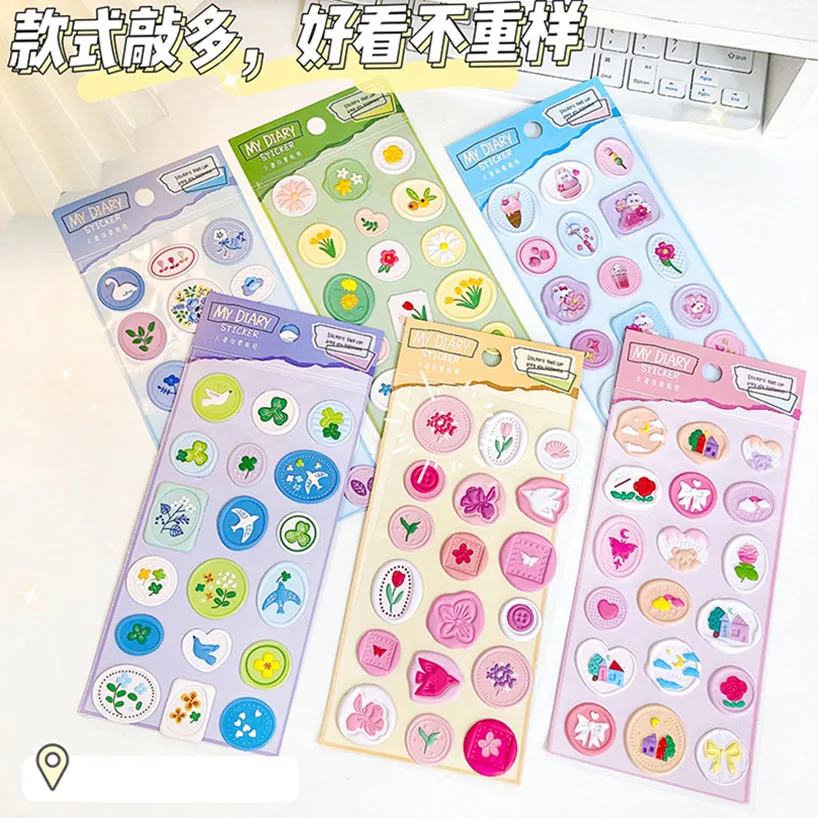 1Sheet Stickers Kawaii Papeleria Aesthetic Kawaii Stationery Stickers For Kids Cute Stickers Scrapbook Supplies Pegatinas