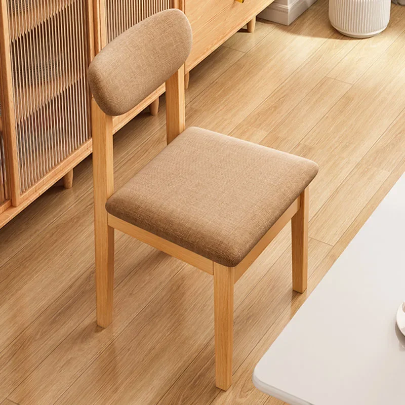 Nordic simple solid wood peacock chair, wide sitting surface, cotton fabric, solid wood frame, fit the curve of the human back