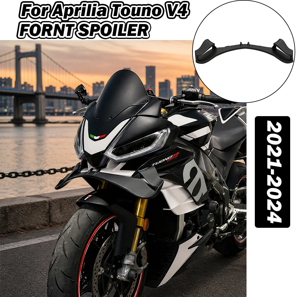 New Motorcycle Accessories Ront Spoiler Lower Spoiler Lower Lip Gp Wing Downforce Naked Frontal Spoilers For Tuono V4 2021-2024