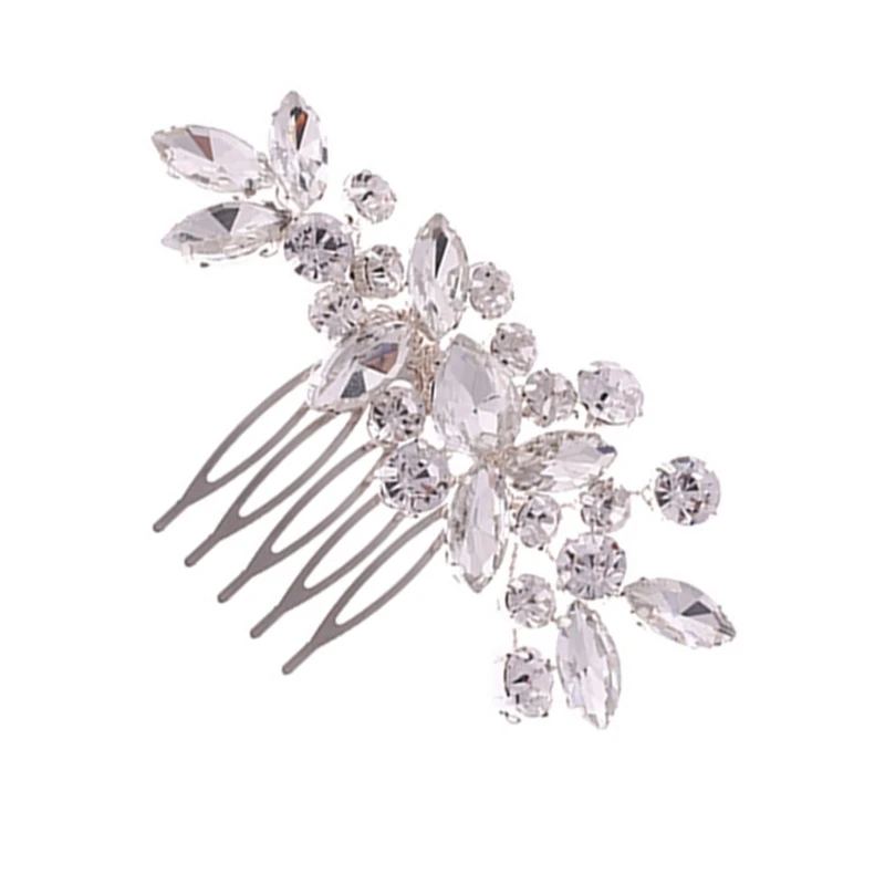 Luxurious Crystal Hair Comb Fashionable Hair Decoration Headpiece Wedding Hair Accessories for Sophisticated Looks