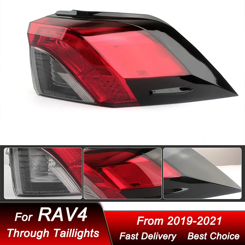 Suitable for 19-21 Toyota RAV4 rear taillight semi assembly taillight cover left and right reverse brake light