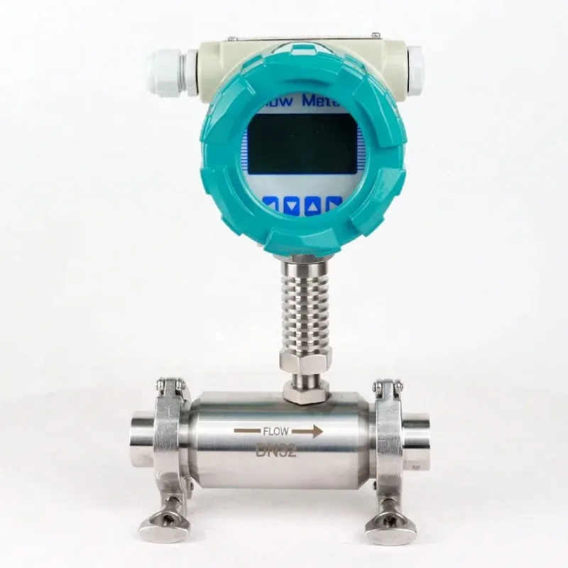 DN50 Stainless Steel Electric Generator Water Turbine Meter CE Proven Digital Impeller Flowmeter Liquid Oil River Current IP65