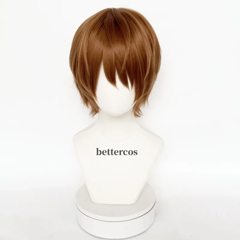 Anime Yagami Light Cosplay Wig Short Brown Heat Resistant Hair Wigs Wig Cap Cosplay Wigs