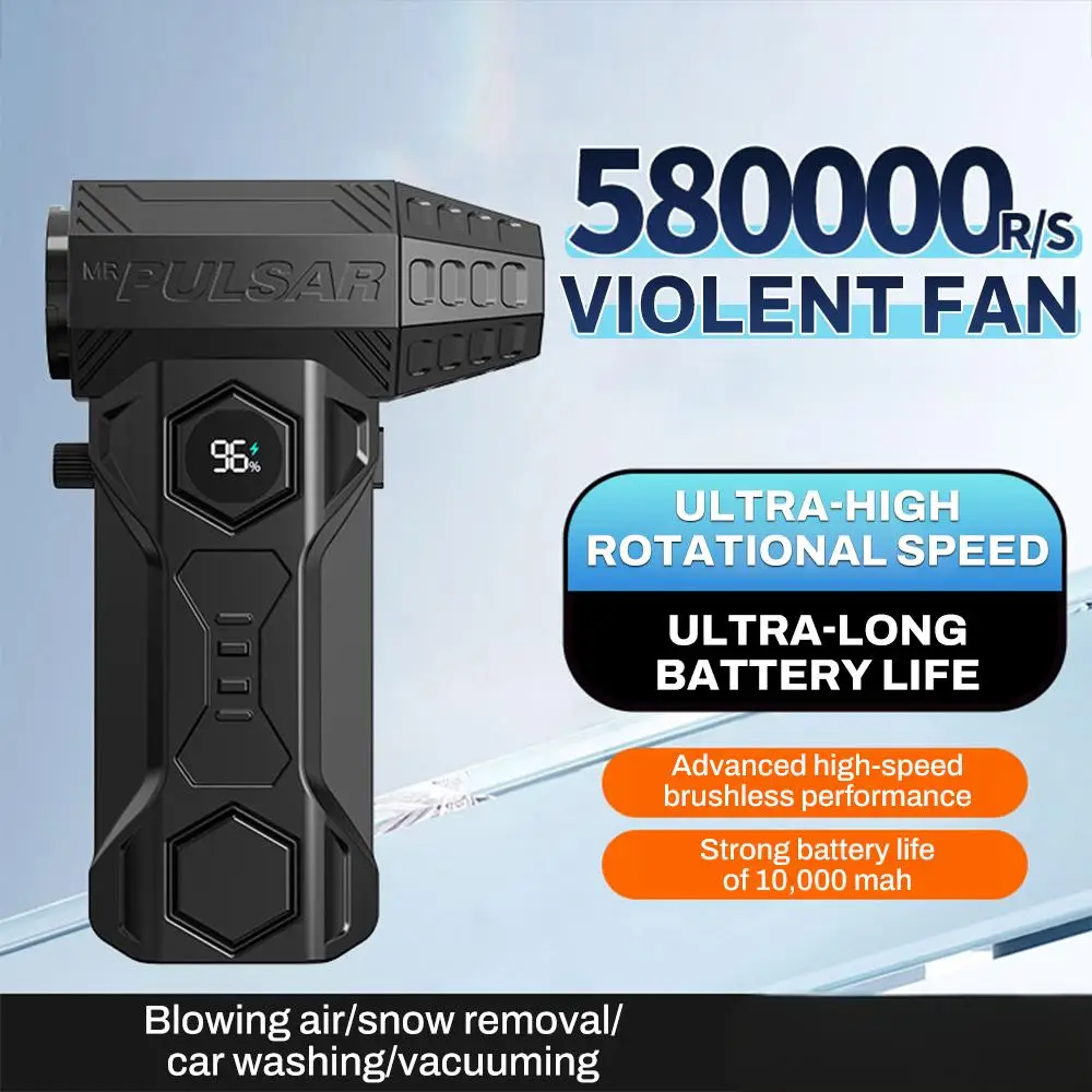X11 منفاخ الهواء تدفق الهواء القوي فرش مروحة منفاخ نفاث اللاسلكية منفاخ الغبار Ctype قابلة للشحن منفضة الهواء المضغوط مروحة عنيفة