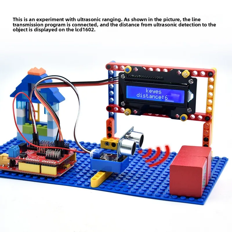 Módulo de placa adaptadora ultrasónicaHC-SR04 Medición de distancia Sensor para evitar obstáculos Compatible con automóviles Bloques de construcción Arduino