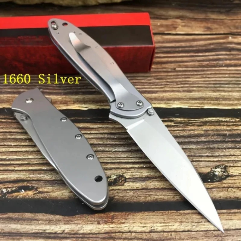 Cuchillo de bolsillo Leek 1660 de acero 440c, cuchillo táctico para acampar al aire libre, senderismo, supervivencia, cuchillo de caza, herramienta de Escape, regalo para hombres