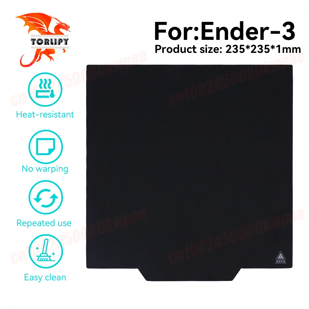 

Для Creality Ender 3, рабочая пластина 235x235, 3D-принтер, мягкая магнитная наклейка для Ender 3, пружинный стальной лист, нагревательная платформа