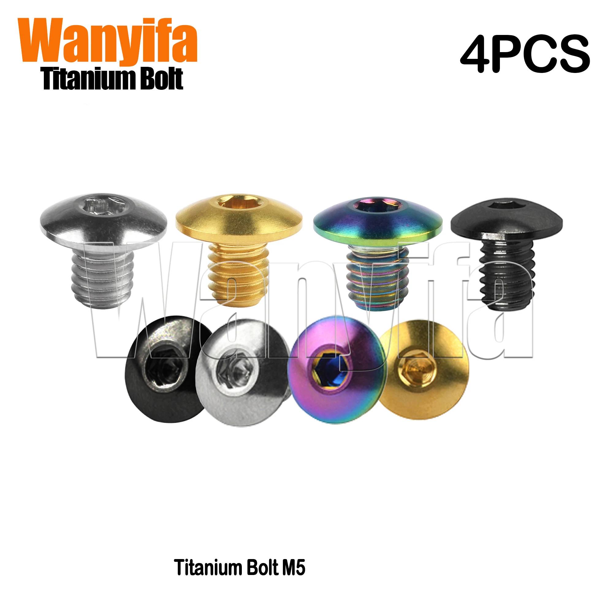 

Wanyifa 4PCS Titanium Bolts M5 Oil Cap Screws For Brake Handle Bicycle Accessories
