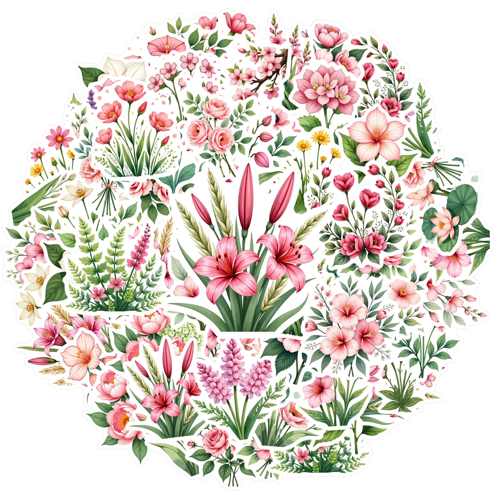 

35 шт.-70 шт. наклейки с ботаническими цветочными наклейками, наклейки с природой, наклейки с цветами, наклейки для автомобиля, наклейки на чемодан, холодильник