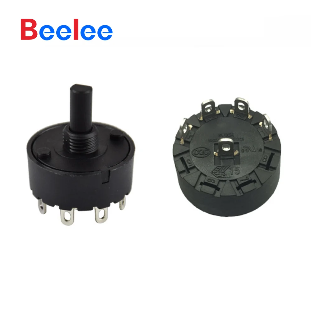 50 قطعة مفتاح دوار BL-XZ-RV005-6-7 سلسلة 250 فولت سخان بنفايات مقبض تروس فيات 500 سبائك النحاس 3A TVT CQC CQC TUV 10(3)A 250 فولت/التيار المتناوب T1