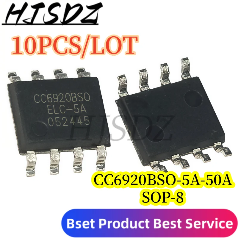【10PCS】CC6920 CC6920BSO 5A 10A 20A 25A 30A 40A 50A SOP-8 Hall Effect Current Sensor Isolation Voltage 3.5kV Single Chip IC New
