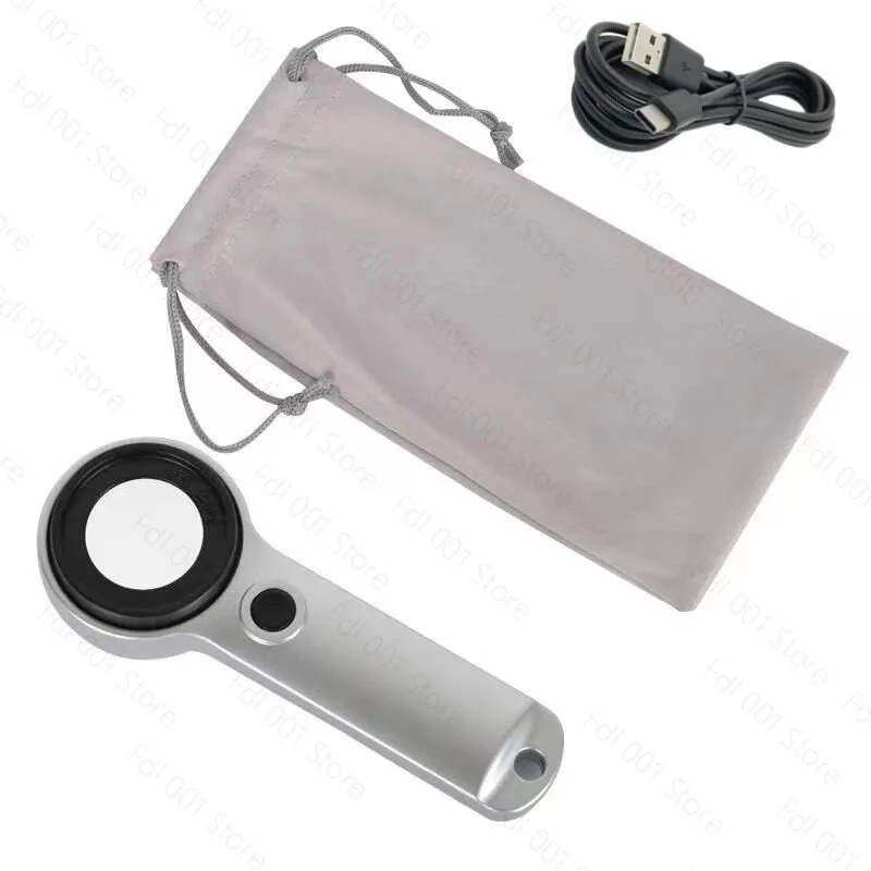 60X appraisal special magnifying glass special charging model with LED light
