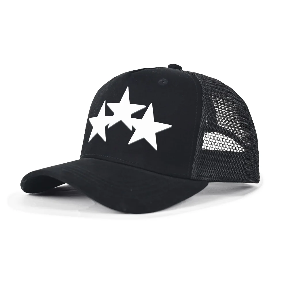 

High Quality Brand Printed pentagram Snapback Cotton Baseball Cap Men Women Hip Hop Dad Mesh Hat Trucker Hat Dropshipping