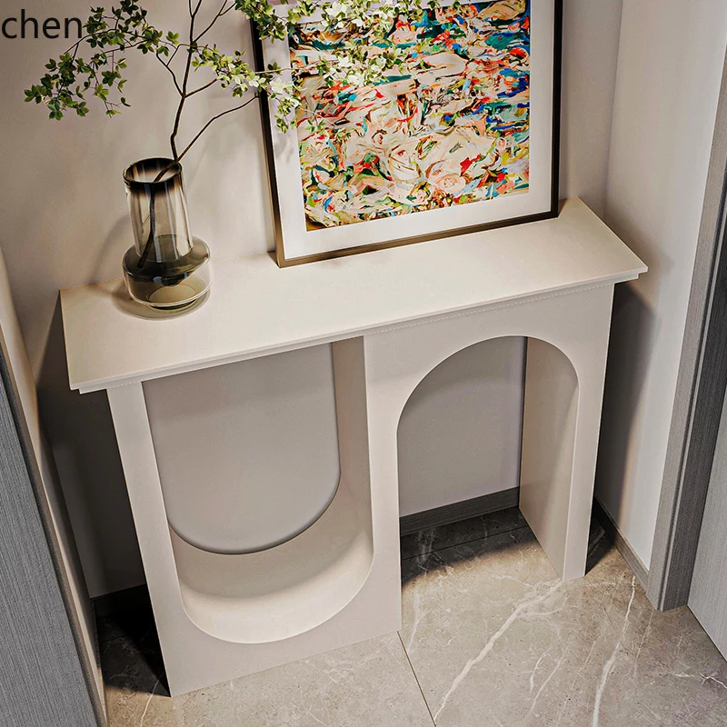 PYH minimalist rock slab entrance table home office aisle frame corridor double arc entrance platform