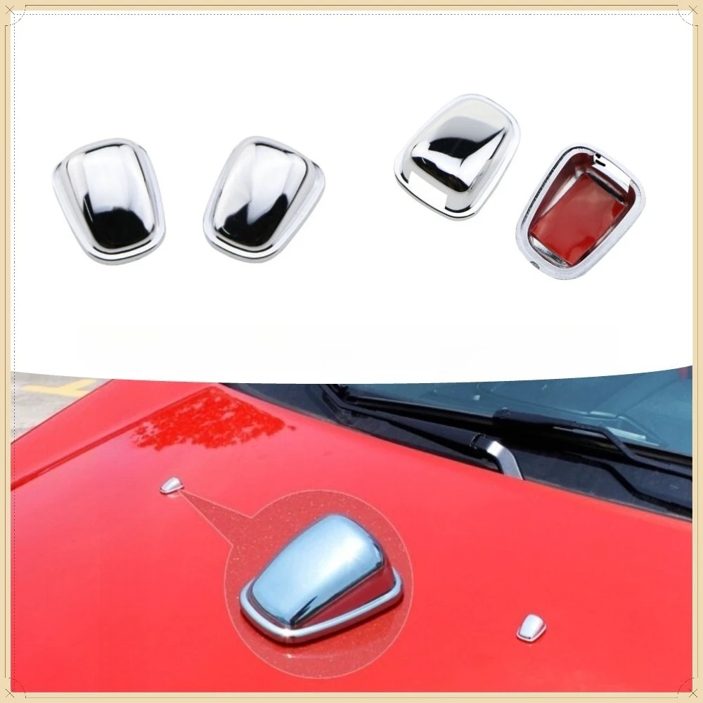 

Комплект из 2 накладок на форсунки омывателя лобового стекла для Ford Ecosport 2012-2017, хромированные, из АБС-пластика