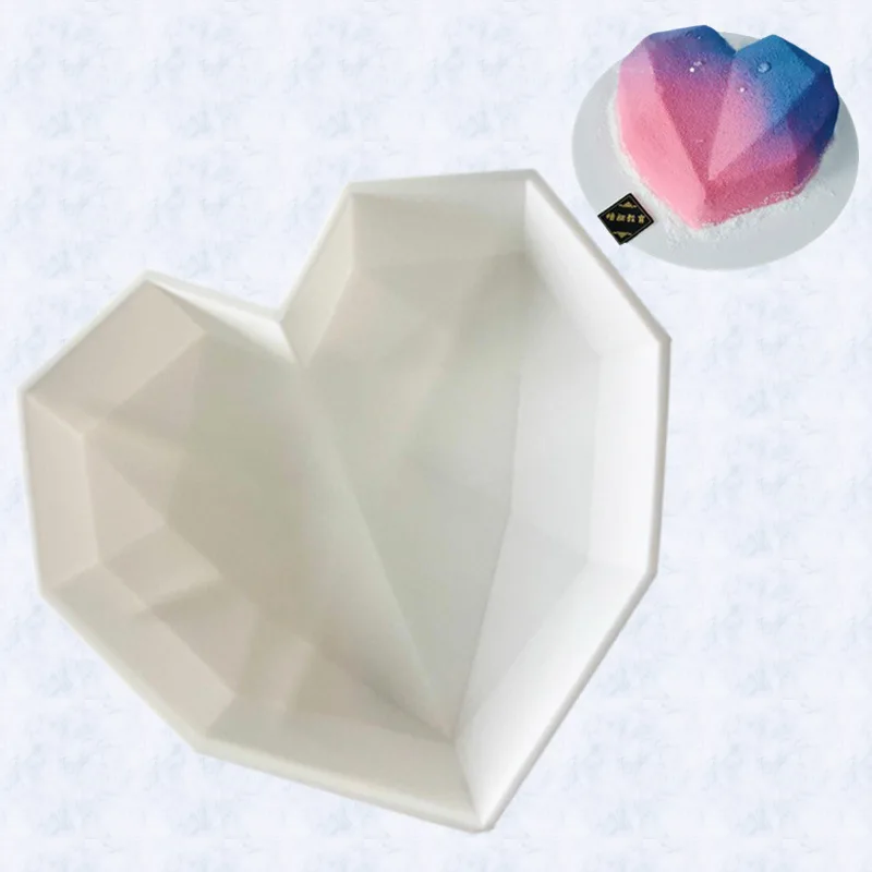 Wholesale Single Big Love Silicone Cake Baking Pan Mold Household DIY Steamed Cake Mould High Temperature Resistance 383