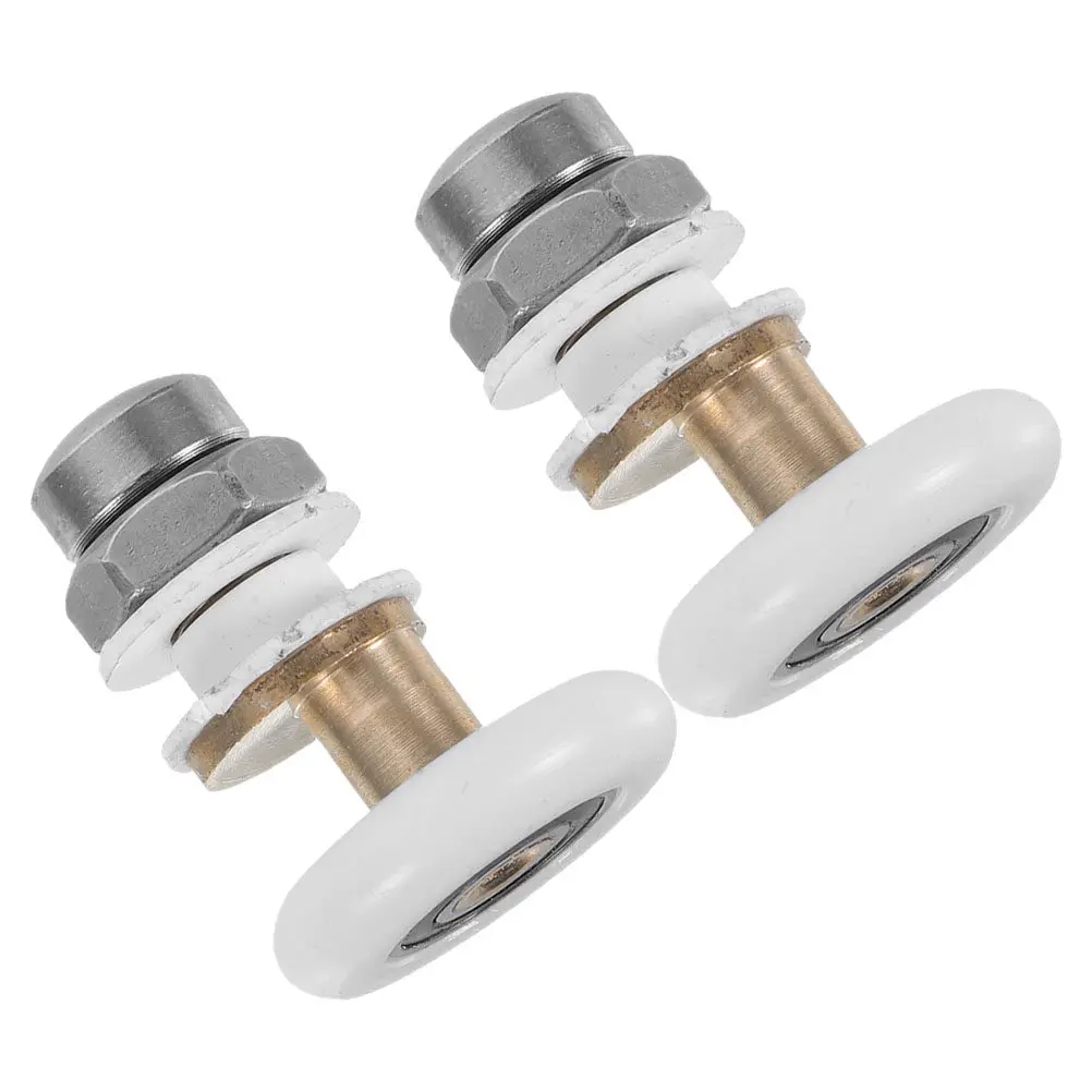 2Pcs Bathroom Shower Door Rollers Smooth Sliding Quiet Operation Heavy Load Capacity Replacement Parts Sliding Shower Door Parts