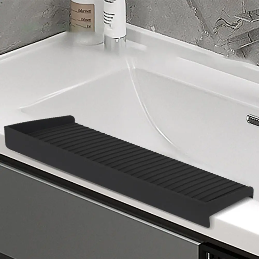

Silicone Kitchen Sink Water Baffle Splash-proof Drainable Sink Edge Protector Cuttable Sink Rim Splash Protector Bathroom