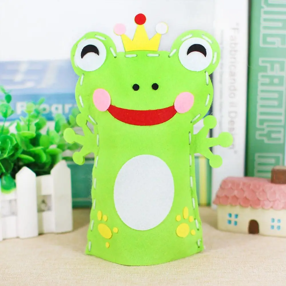 Pädagogische Vlies Handpuppen Nylon Kunststoff Kindergarten Lehrmittel Lehrmittel Tier DIY Handwerk Spielzeug Kinder